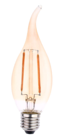 LAMP FILAMENTO E14(BA35 VELA CHAMA)2W127V - FOXLUX