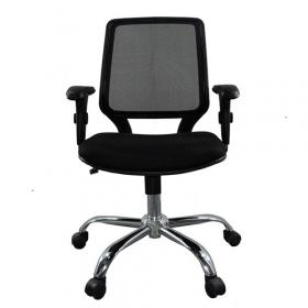 Cadeira Diretor Base Giratória Cromada Corporate Tela - Design Chair - frente