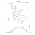 Cadeira de Escritório Inspired Miller Executiva Braço Dobrável Preta-especificações-lado