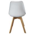 Cadeiras 4 Pés Em Madeira Eames DKR Branca - Design Chair - costas