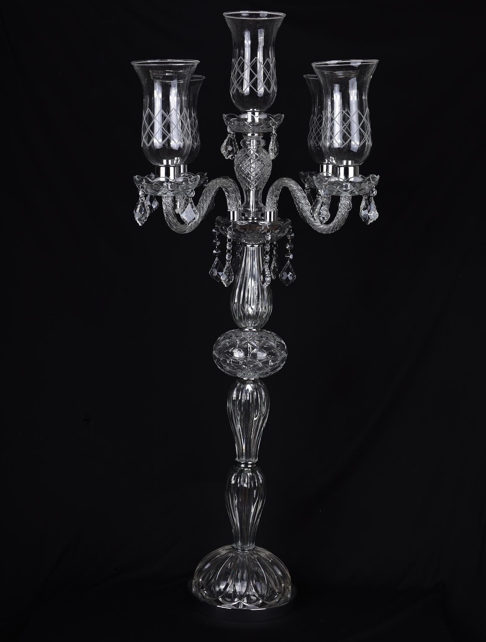 Candelabro Castiçal de Cristal Maria Thereza 6 Velas