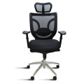 Cadeira Presidente Ergonômica Base Giratória Alumínio Tela Mesh Boss Design - Design Chair - Frente